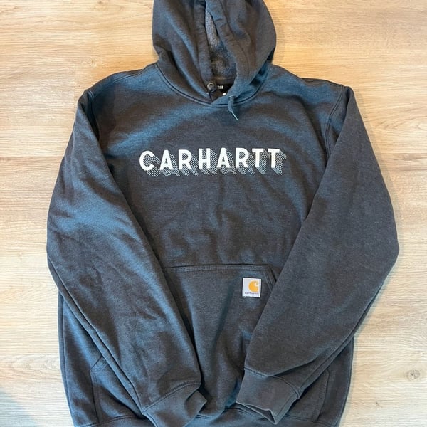 Carhartt, Rain Defender Loose Fit Hoodie, Oversized, Water Repellent, Grey