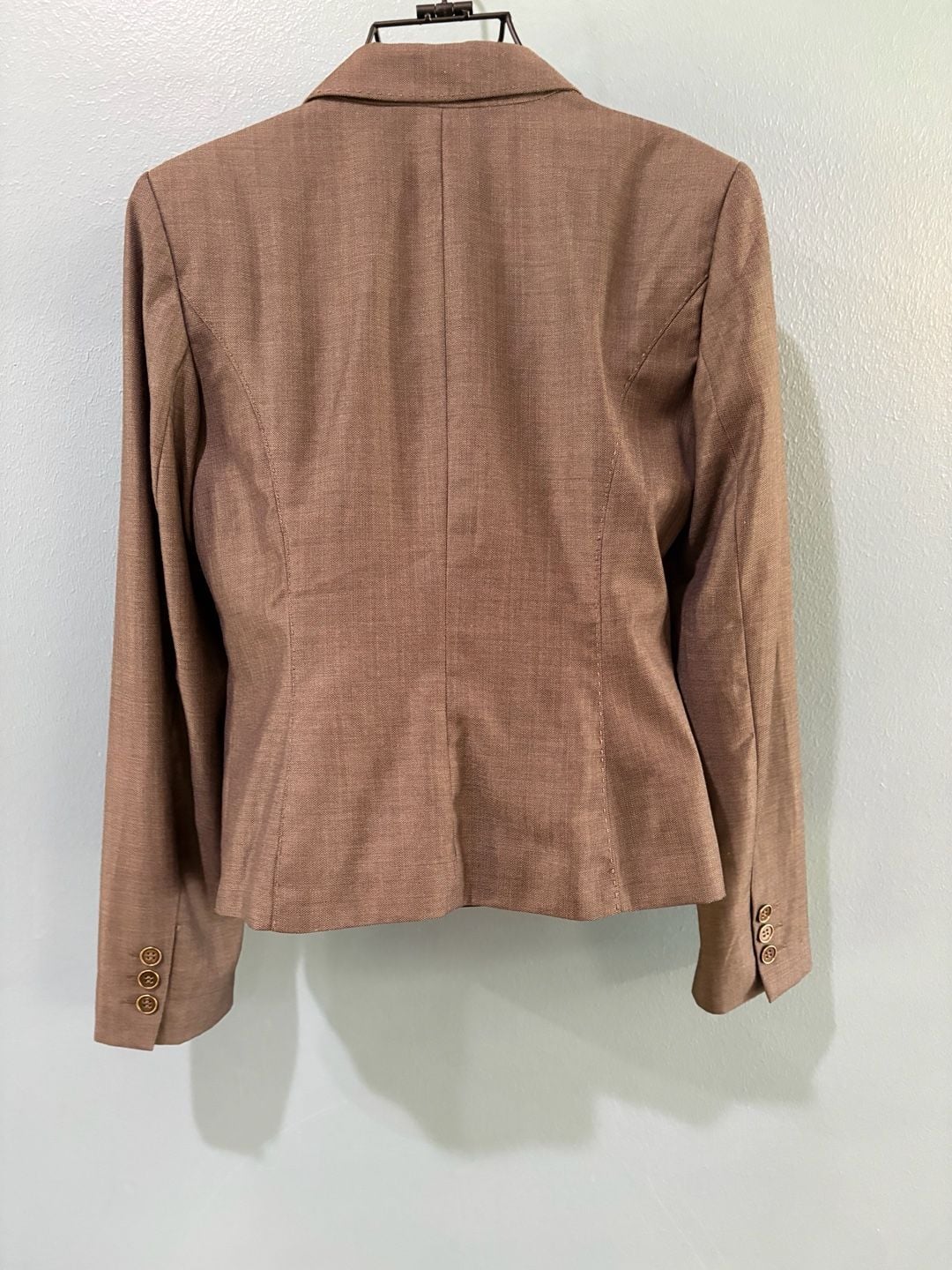 New York & Company Blazer Size 6 Brown Single Button Notch Lapel 3