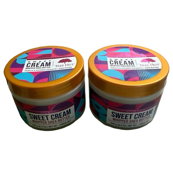 Tree Hut Sweet Cream Whipped Shea Body Butter Limited Edition 8.4oz (Lot of 2)