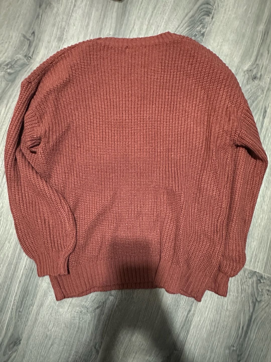 SHEIN Thanksgiving Letter Knit Sweater Size XL Brown 4
