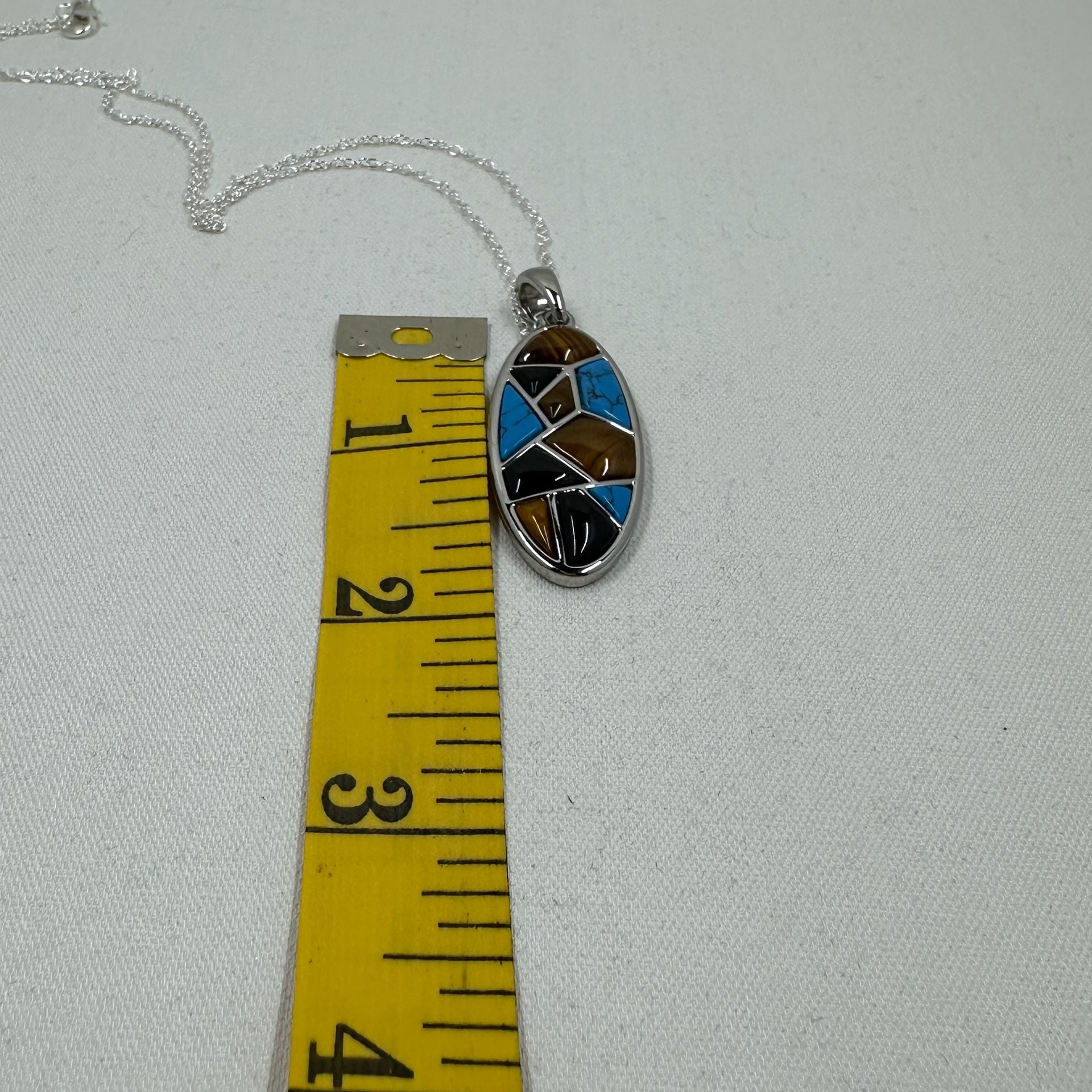 Lia Sophia Matrix Slide Mosaic Oval Pendant Necklace 7