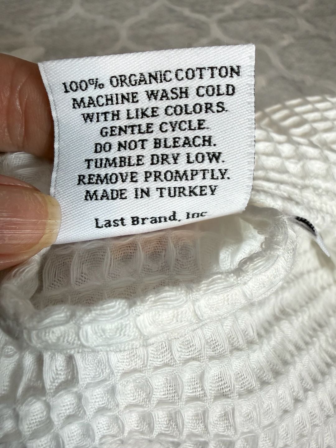 Quince Organic Cotton Waffle Robe Size M White 8