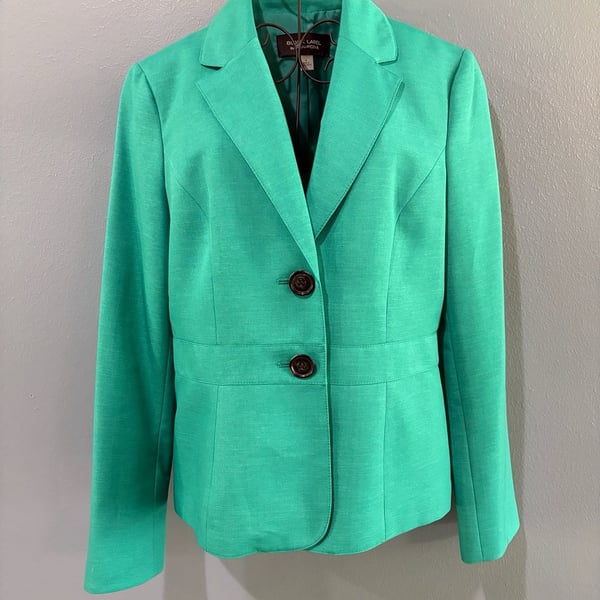 Black Label by Evan-Picone Blazer Size 4 Green