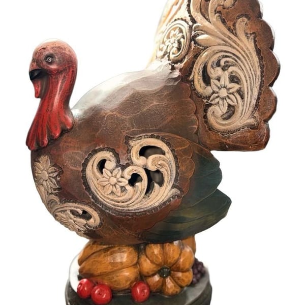 Hobby Lobby Fall Turkey Figurine Thanksgiving Decor- Discontinued/Retired