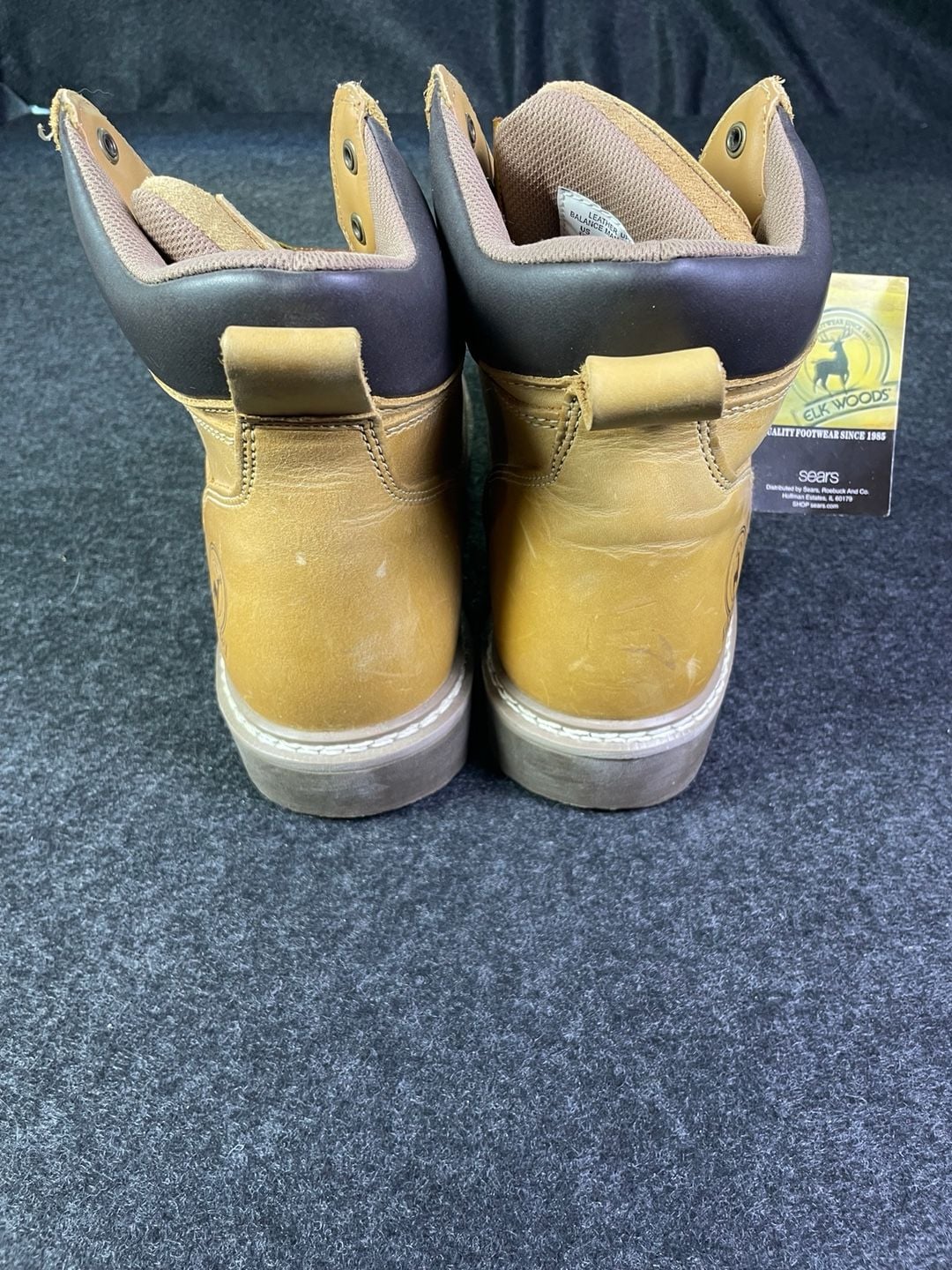 Elk Woods Rainier Size 12D Tan Leather Work Boots 7