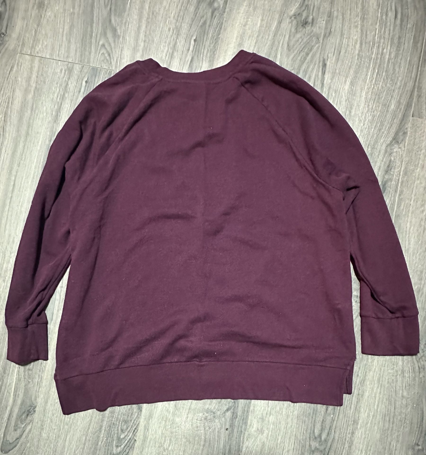 PINK Victoria's Secret Bling Crew Sweatshirt Size L Plum Rhinestones 5