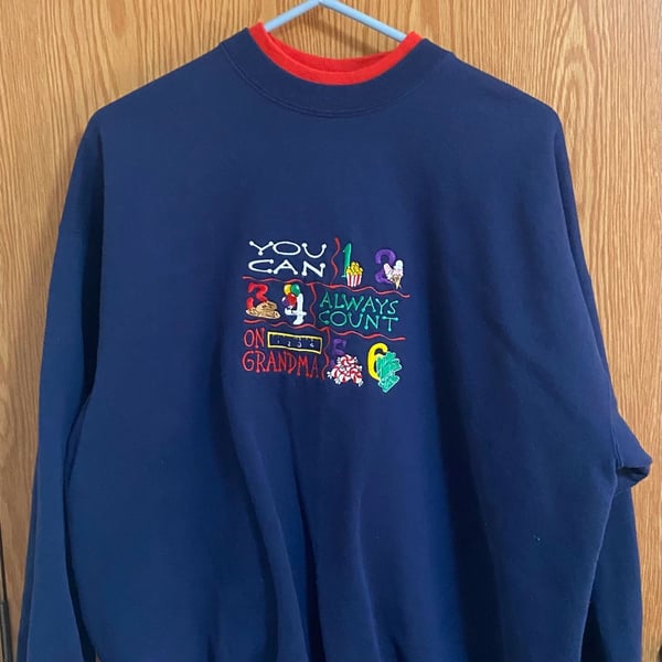 MC Energy Sportswear Grandmacore Sweatshirt Size X-Large Blue Navy