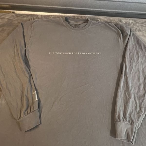 Taylor Swift The Tortured Poets Department Long Sleeve Shirt Size 2X-Large