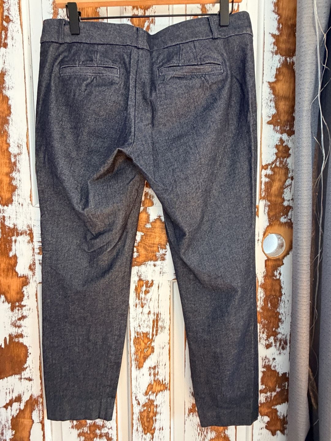 Banana Republic Women’s Sloan Pants Size 6 Blue Stretch Denim Ankle Quiet Luxury 3