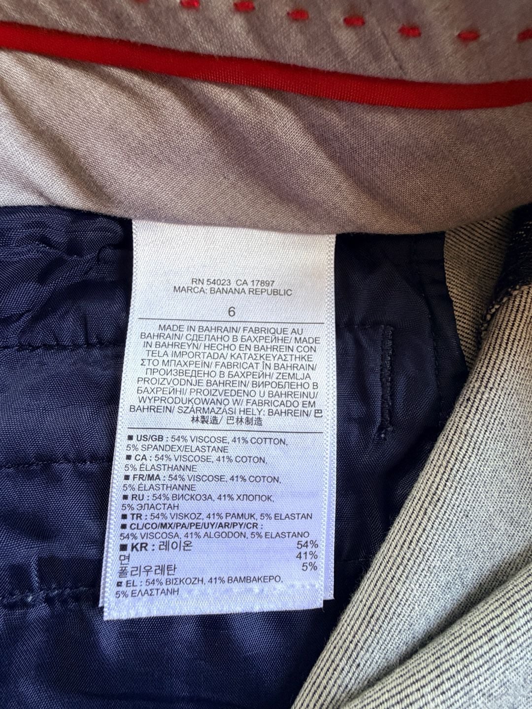 Banana Republic Women’s Sloan Pants Size 6 Blue Stretch Denim Ankle Quiet Luxury 5