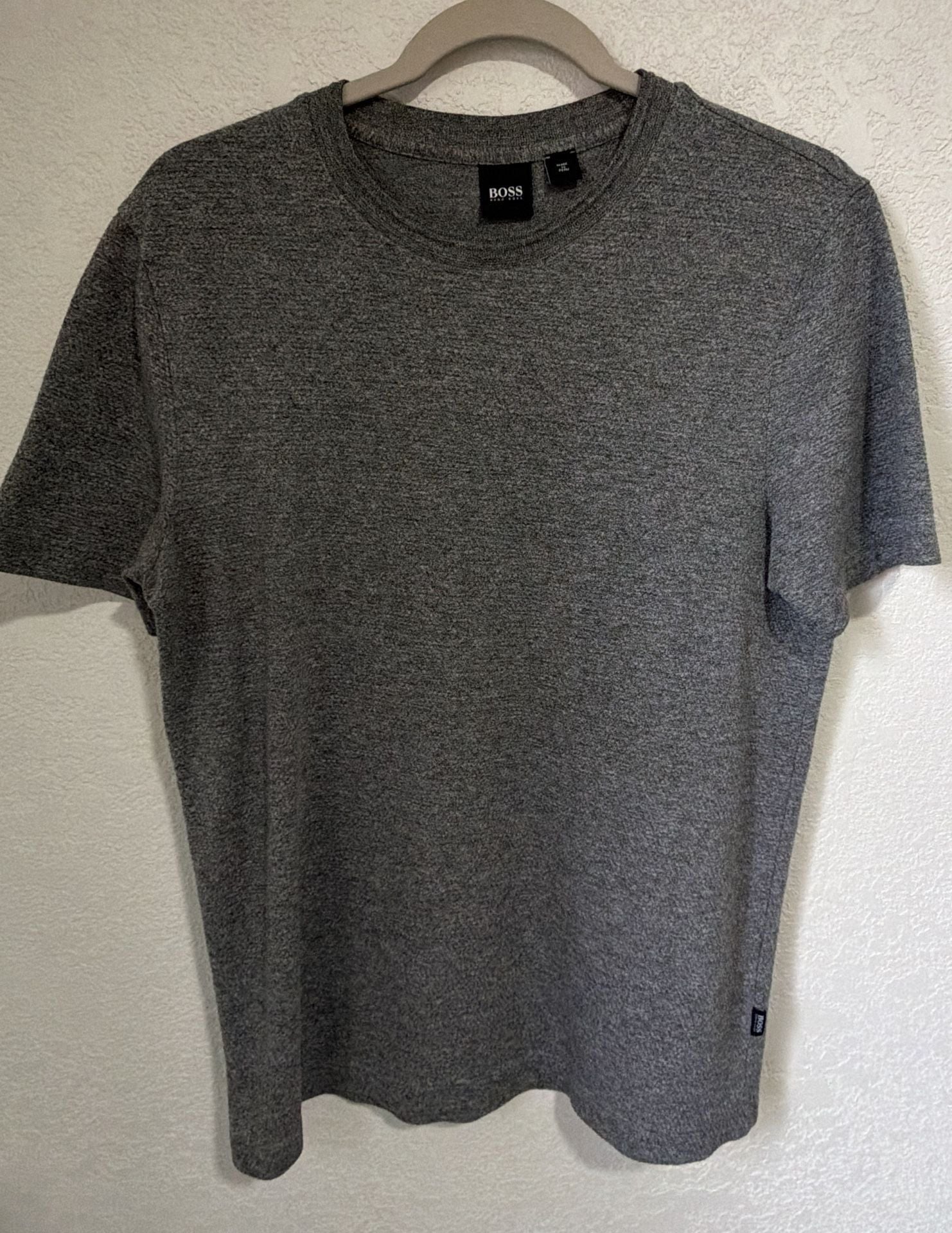 Hugo Boss Crew Neck T-Shirt Grey Heather Melange Short Sleeve 2