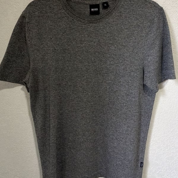 Hugo Boss Crew Neck T-Shirt Grey Heather Melange Short Sleeve