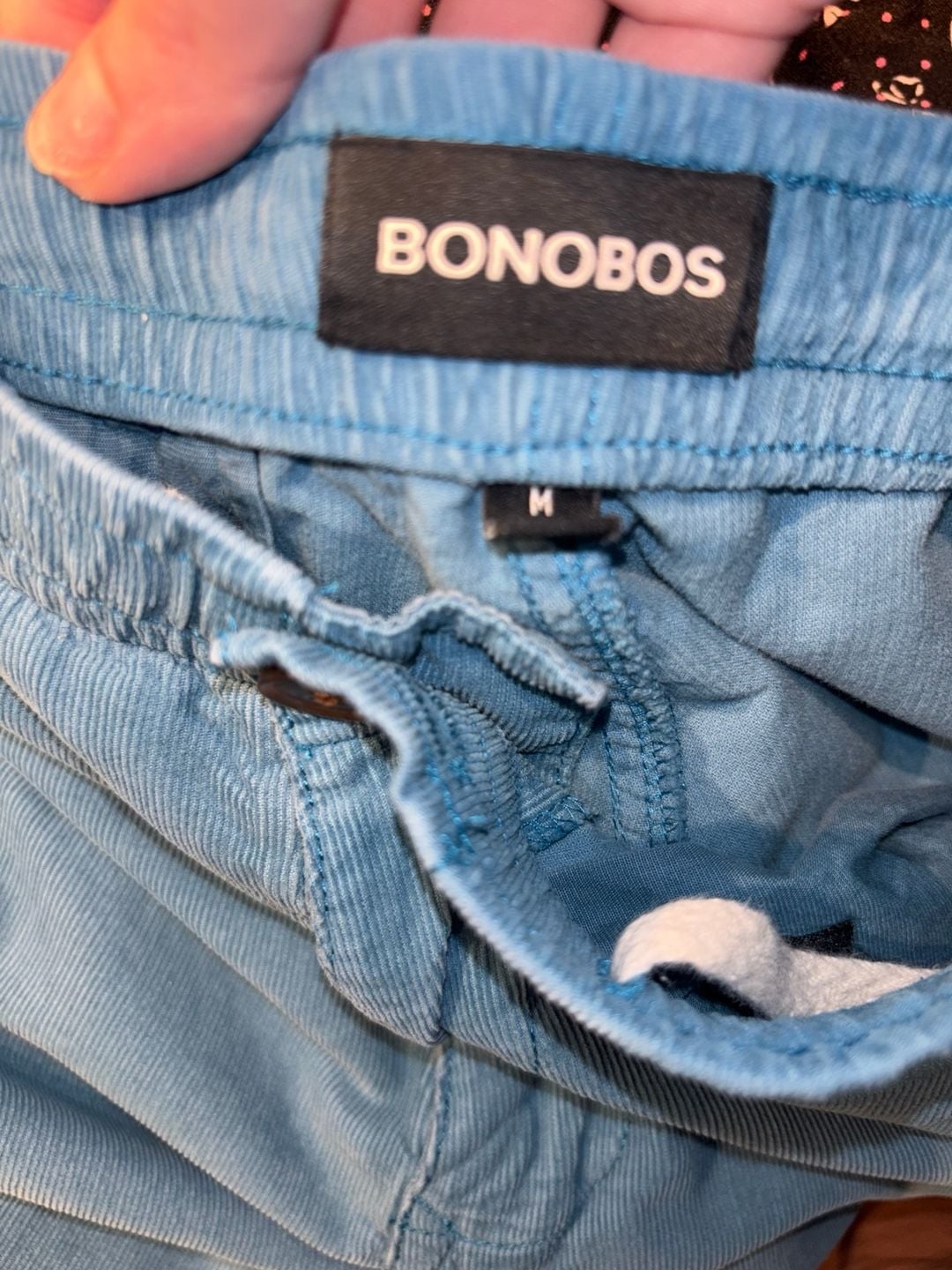 Bonobos Corduroy Shorts Size M Blue Drawstring 4