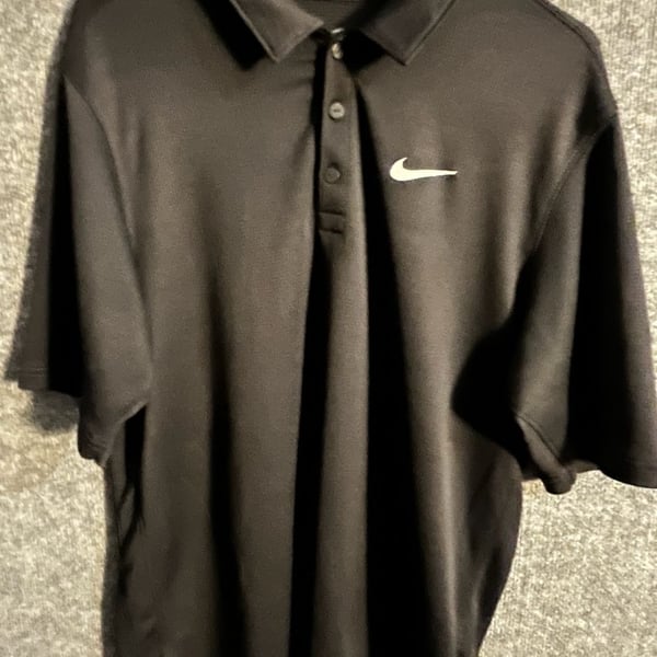 Nike Dri-FIT Polo Shirt Size M Black 003-161