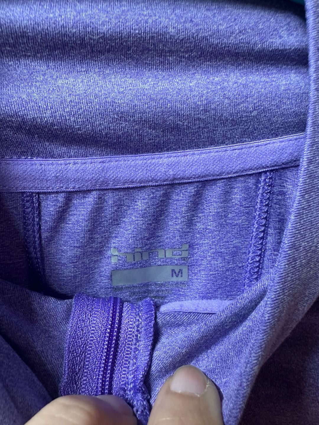 Hind 1/4 Zip Pullover Size M Purple Athletic Long Sleeve Shirt 4