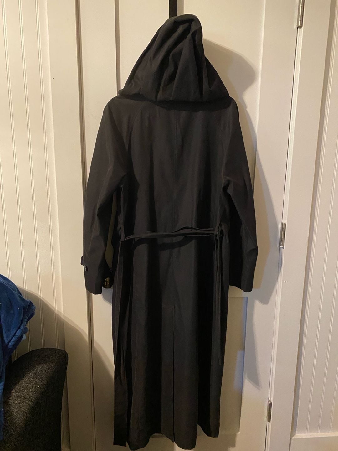 London Fog Trench Coat Black Belted 3