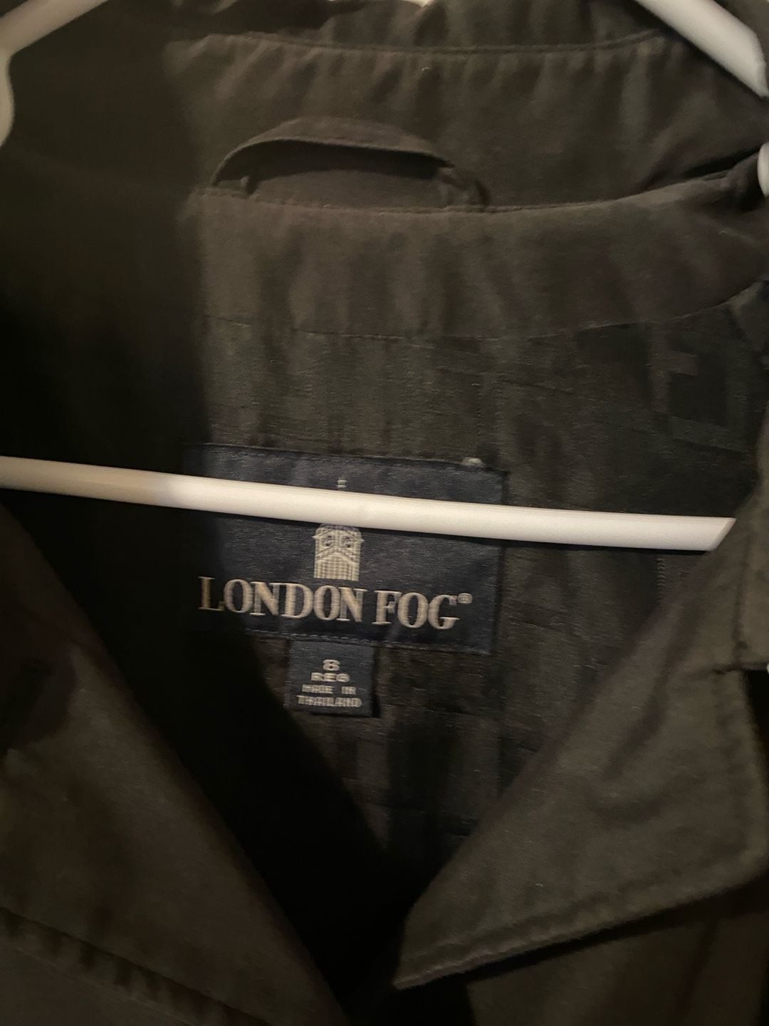 London Fog Trench Coat Black Belted 4