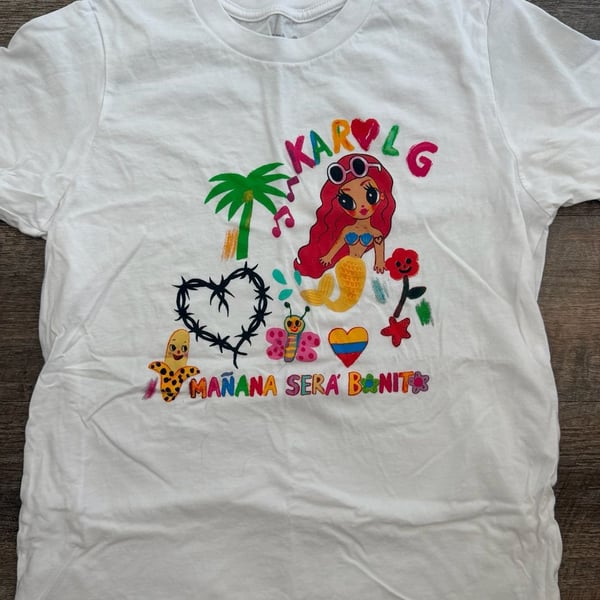 Karol G Mañana Será Bonito Graphic T-Shirt YXL White