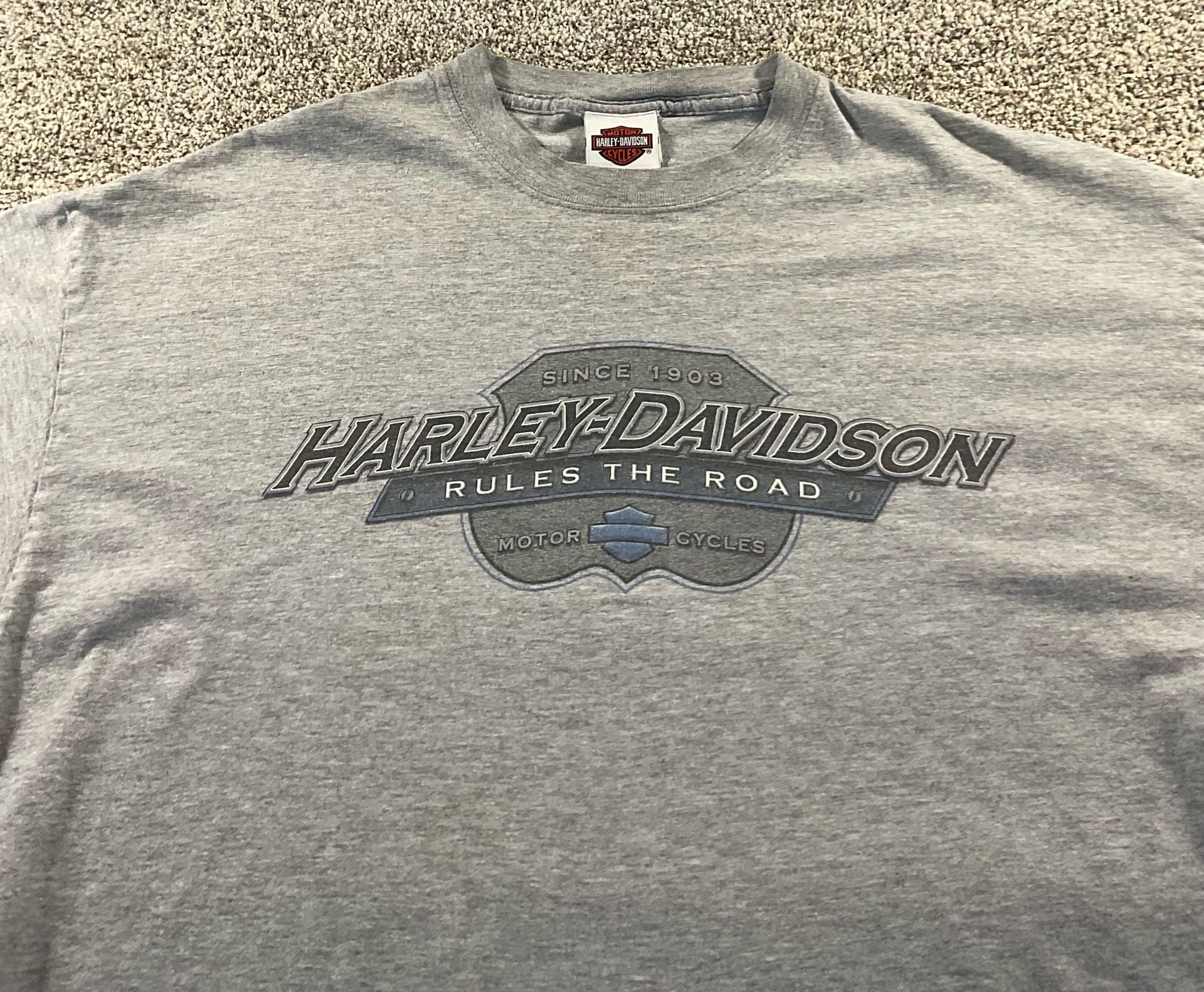 Harley-Davidson Rules The Road Santa Maria California T-Shirt Gray 2