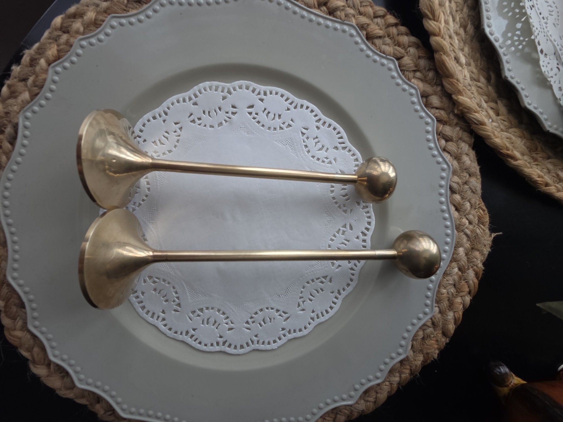 Vintage Mid Century Modern Brass Taper Candle Holders Set Of 2 4