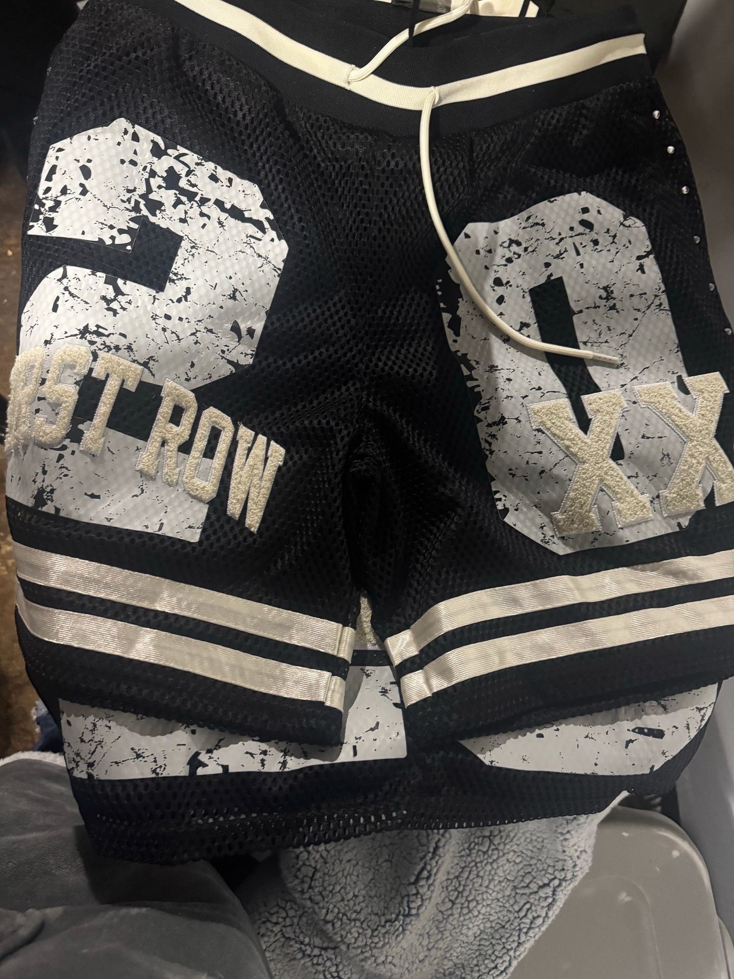 First Row Jersey And Shorts Set Black Mesh XX Jersey is a crop 3