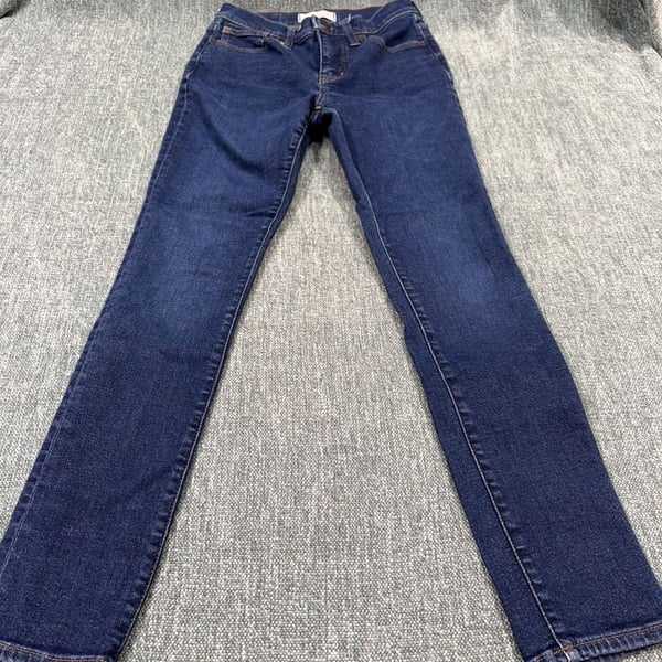 Madewell 9" Mid-Rise Skinny Jeans Size 25 Dark Wash Denim