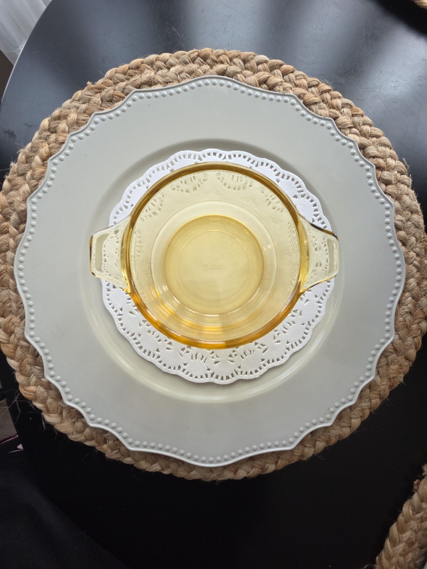 Dynaware Vintage Pyr O Rey Amber Yellow Glass Dish Souffle Baking 1