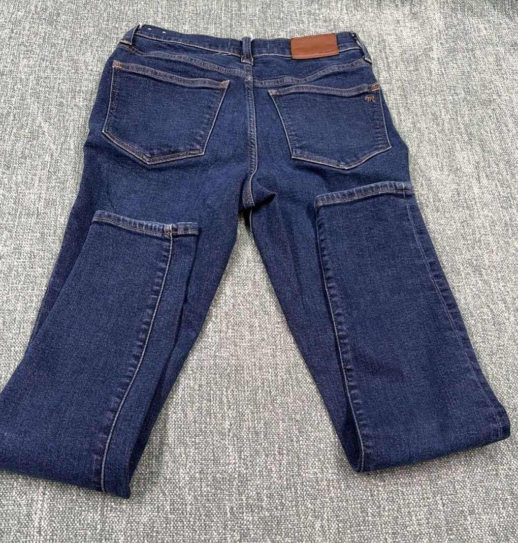 Madewell 9" Mid-Rise Skinny Jeans Size 25 Dark Wash Denim 10