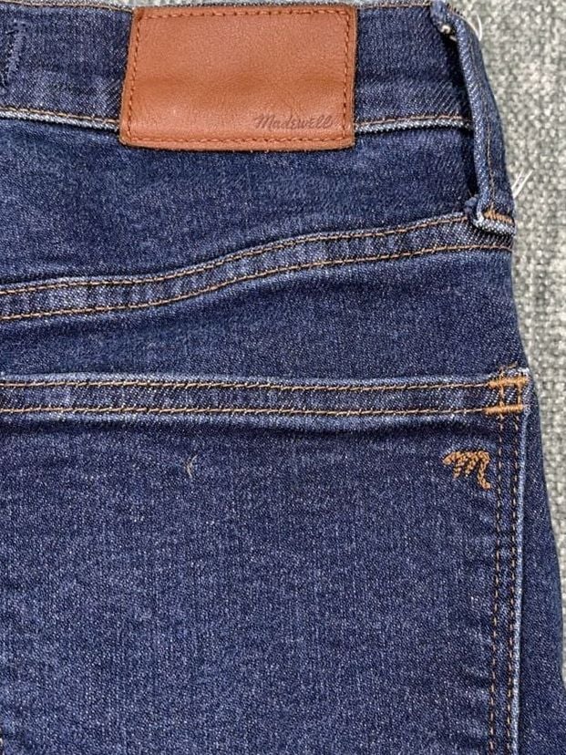 Madewell 9" Mid-Rise Skinny Jeans Size 25 Dark Wash Denim 11