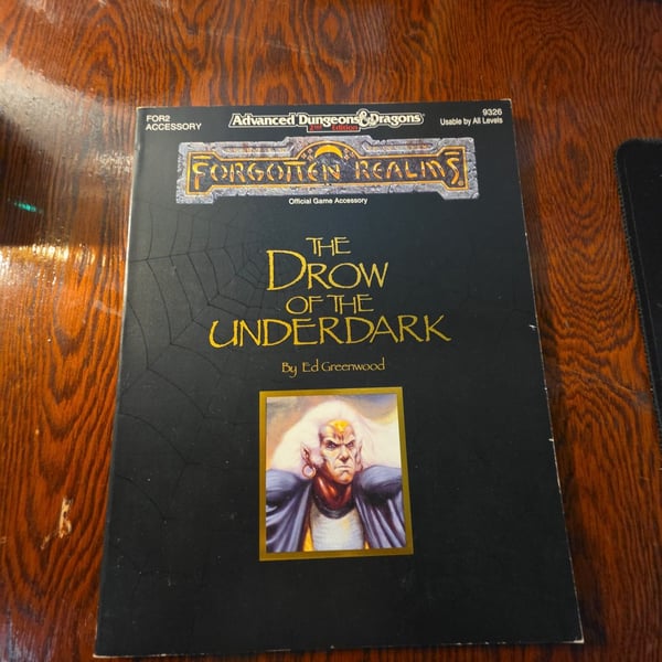 TSR Advanced Dungeons & Dragons Forgotten Realms FOR2 The Drow Of The Underdark