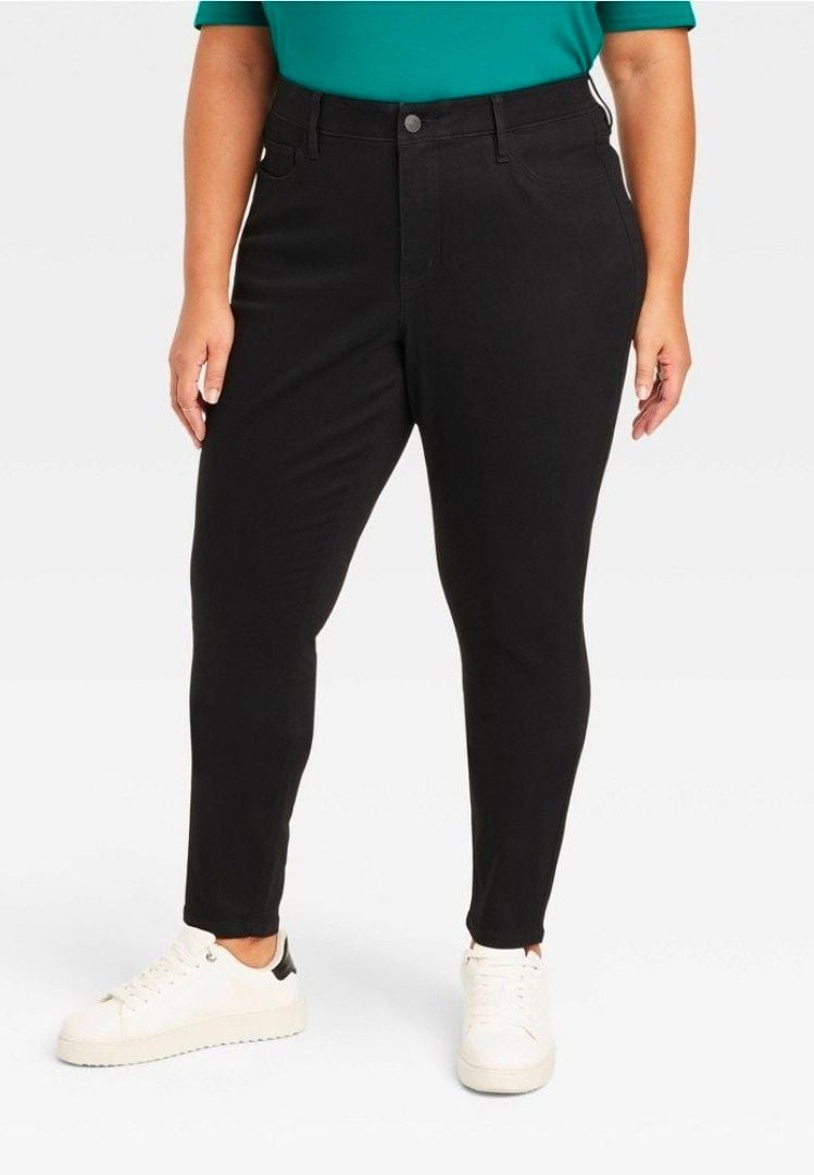 Ava & Viv High-Rise Skinny Jeans Size 26 Black Stretch 5