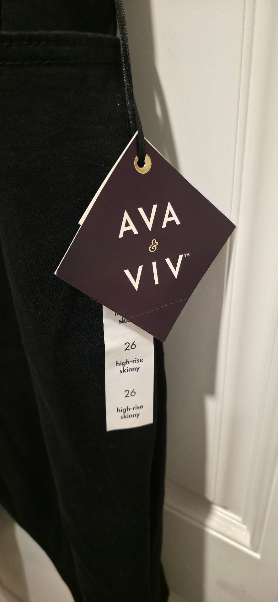 Ava & Viv High-Rise Skinny Jeans Size 26 Black Stretch 6