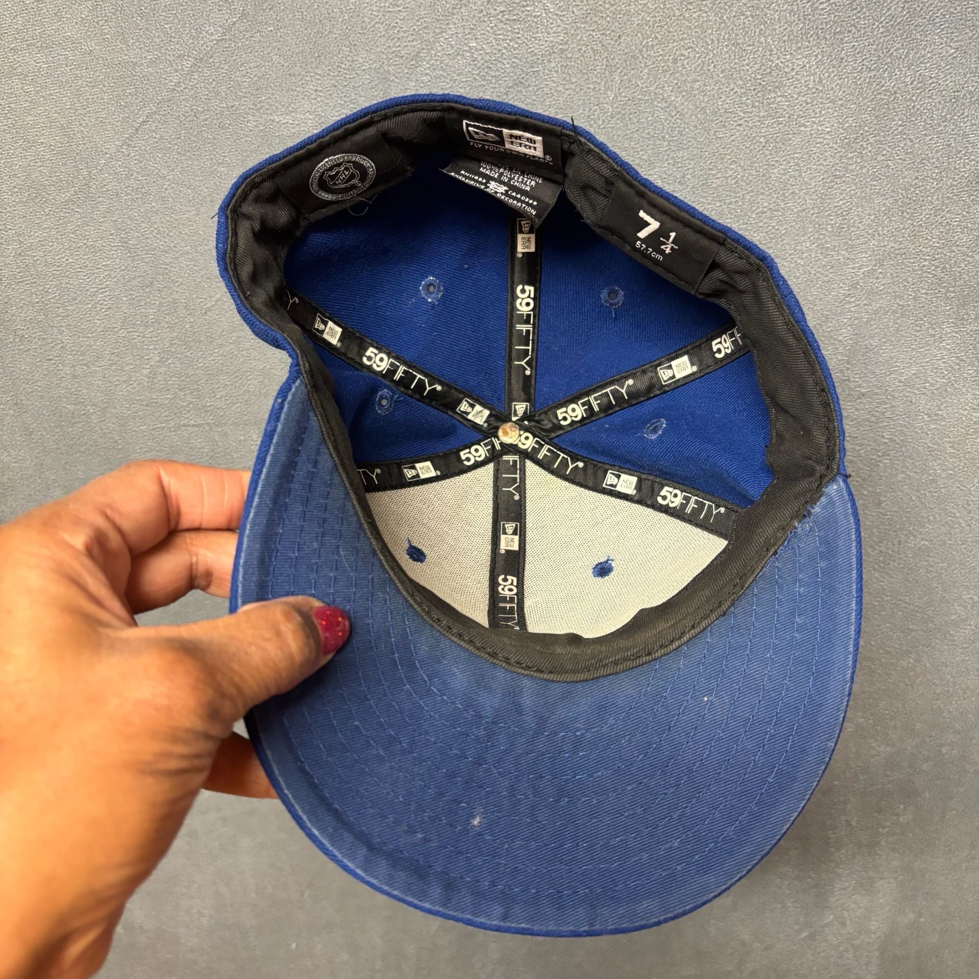 New Era San Jose Sharks 59FIFTY Blue Fitted Hat 8