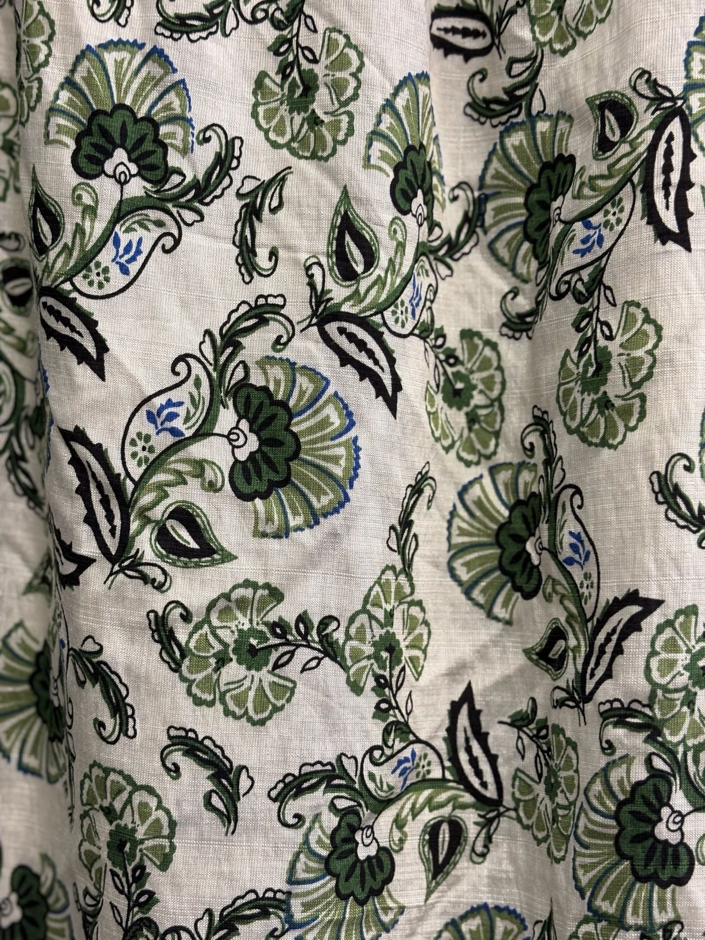 BloomChic Green Floral Boho Blouse Size US 14-16 Tassels Lace Trim 7