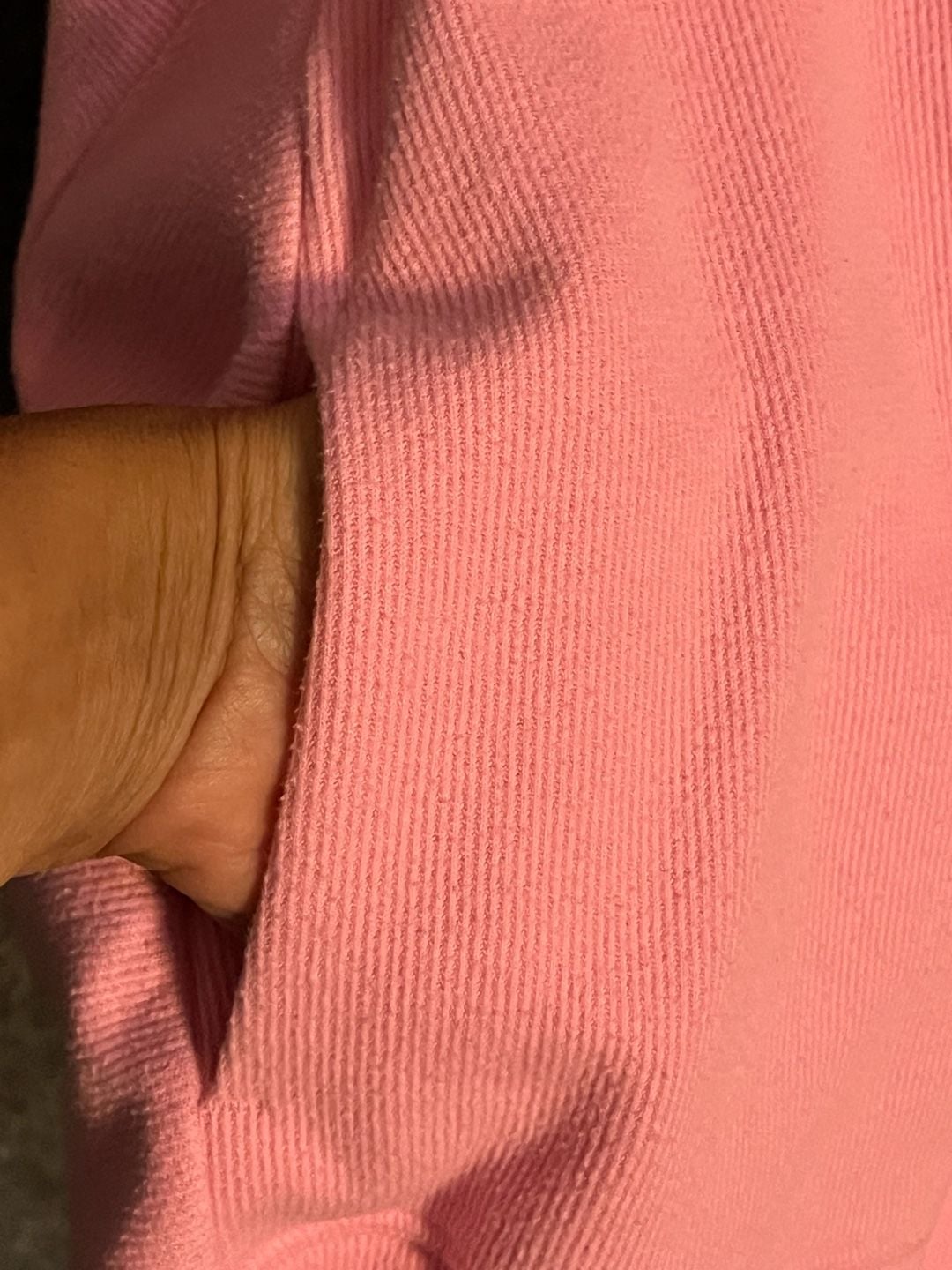 All In Motion Rib Hoodie Size L Pink Pullover 003-163 7