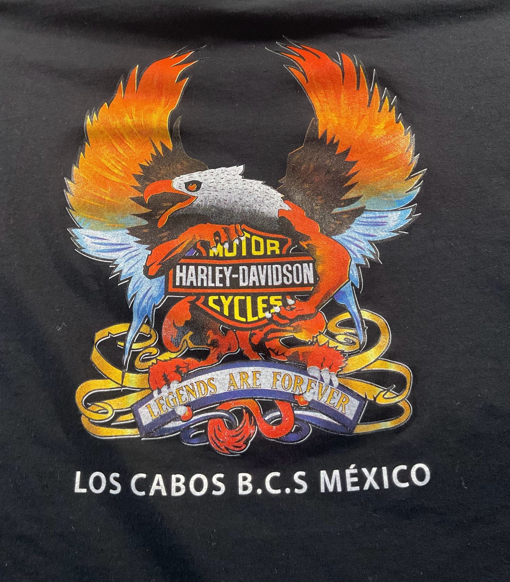 Harley-Davidson Los Cabos Mexico T-Shirt Size 2XL Black Legends Are Forever 7