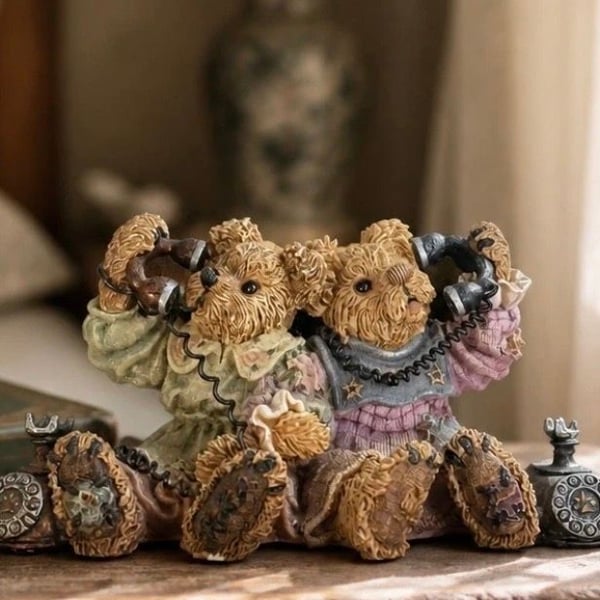 Boyds Bears Alexandra and Belle Telephone Tied Figurine
