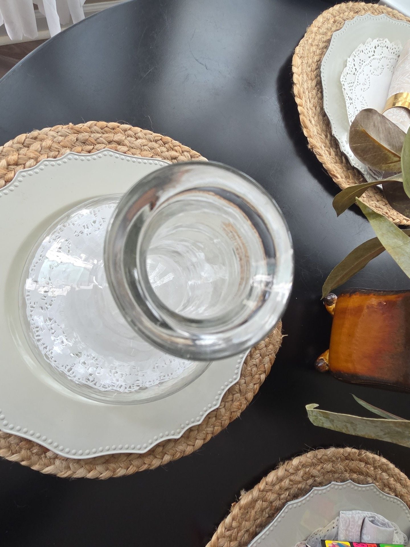 Vintage Hand Blown Clear Glass Decanter Bottle 3