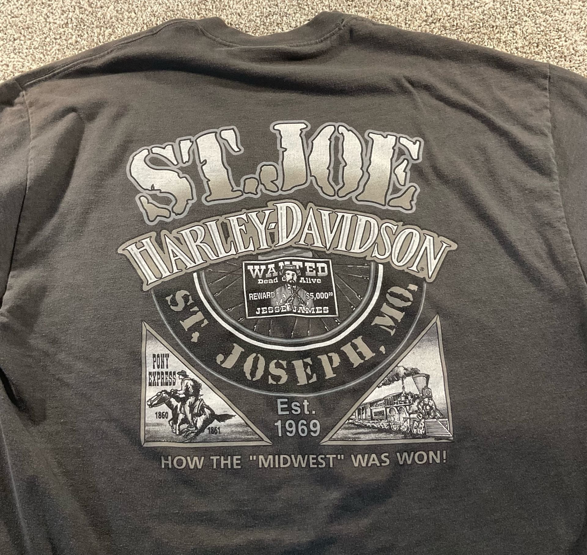 Vintage 2001 Harley-Davidson St. Joe T-Shirt Size XL Gray  7