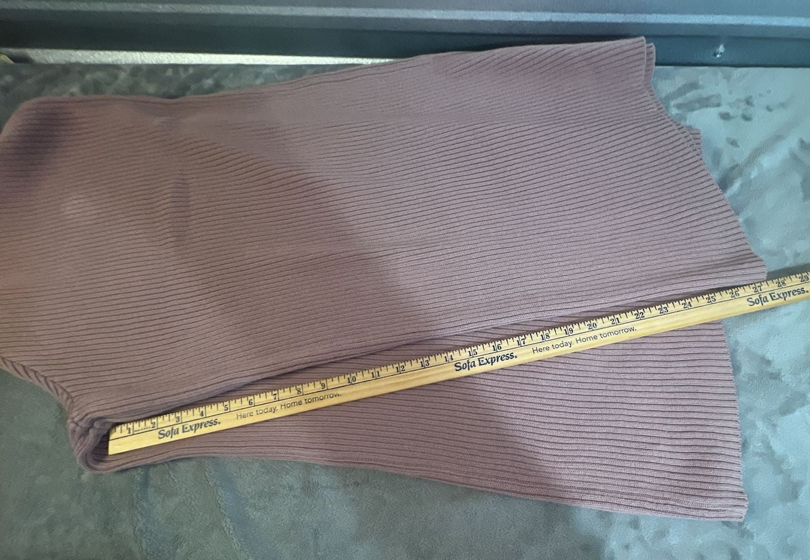 Eloquii Ribbed Knit Pants Size 26/28 Mauve Pink Wide Leg Drawstring Lounge 11