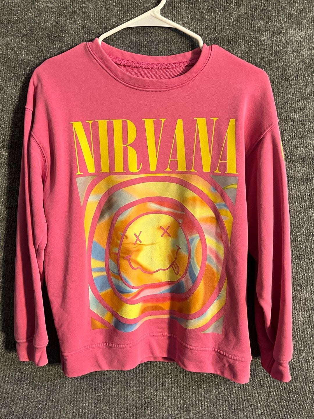 Nirvana Pink Spiral Crewneck Sweatshirt 2