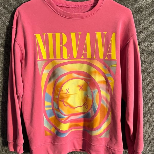 Nirvana Pink Spiral Crewneck Sweatshirt