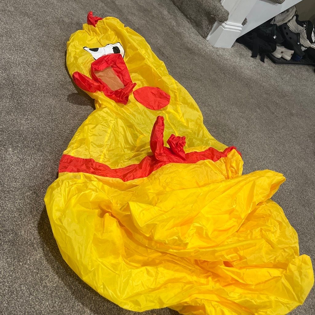 Spirit Halloween Screaming Chicken Inflatable Costume 1