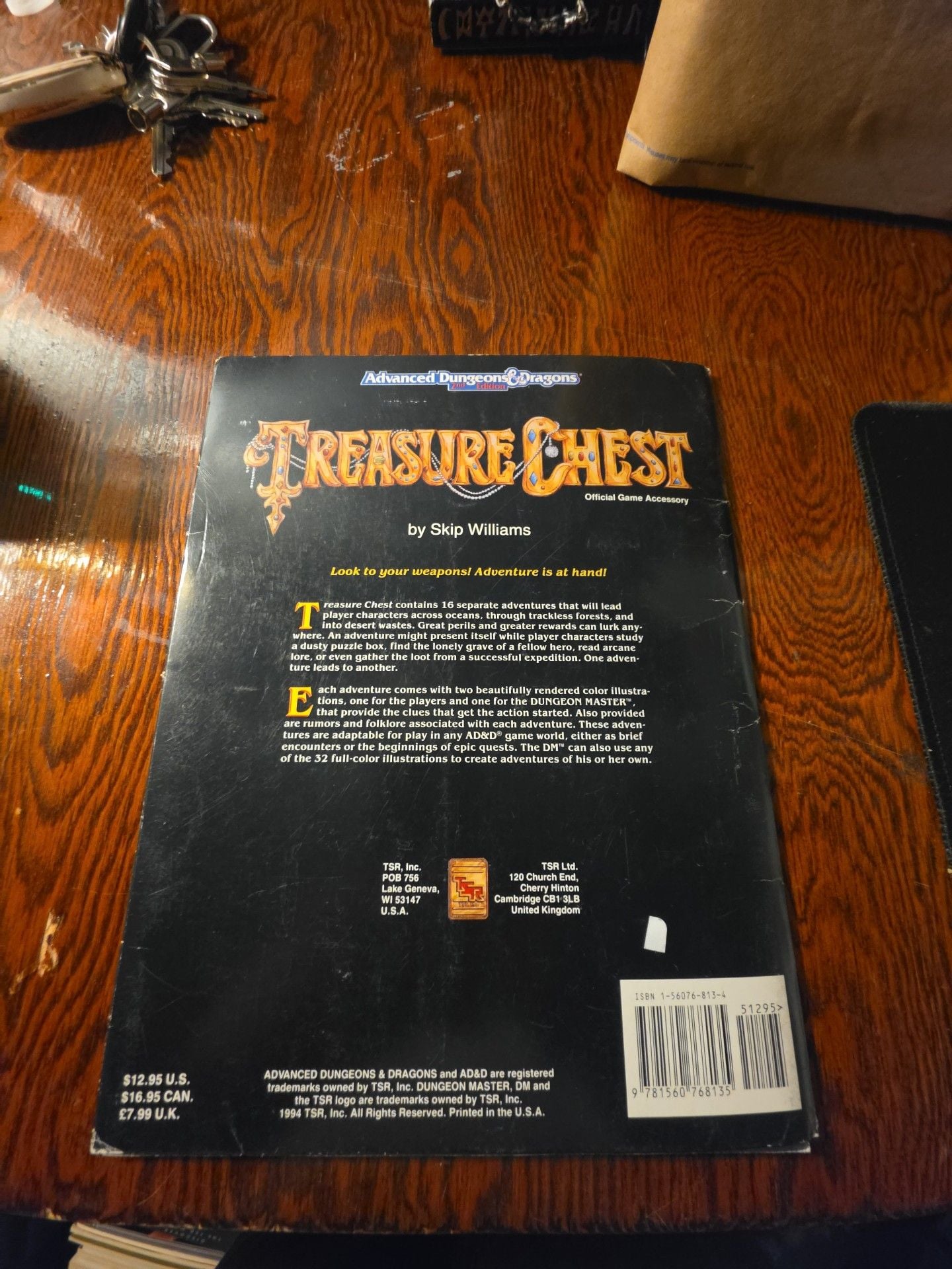 TSR Advanced Dungeons & Dragons 2nd Edition Treasure Chest 6