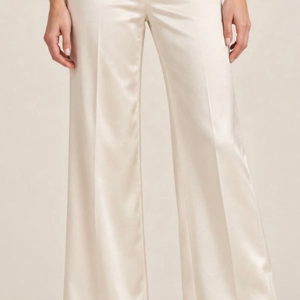 Alice + Olivia Dylan sayin wide leg pants Ivory size 6.. inseam 34
