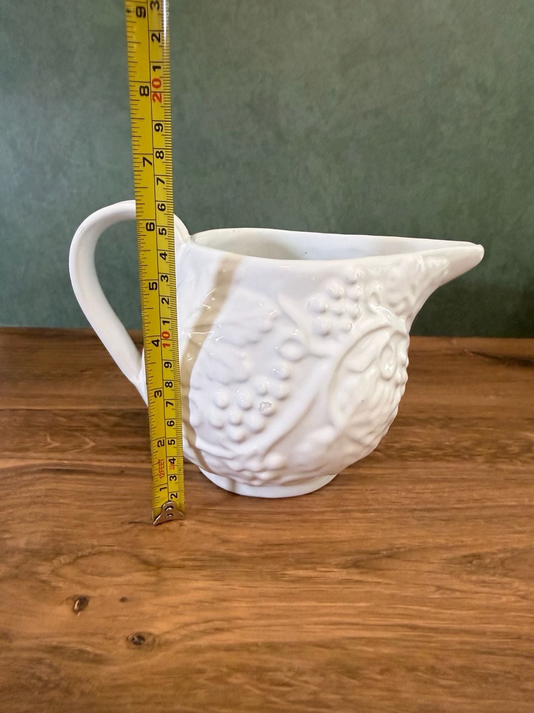Vintage Italian Embossed White Grape Leaf Dinnerware Set 13