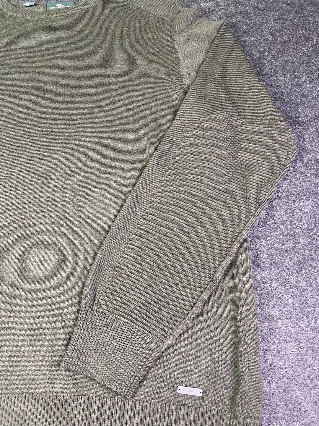 Rodd And Gunn Sweater Size XL Olive Green Merino Wool Crewneck 7