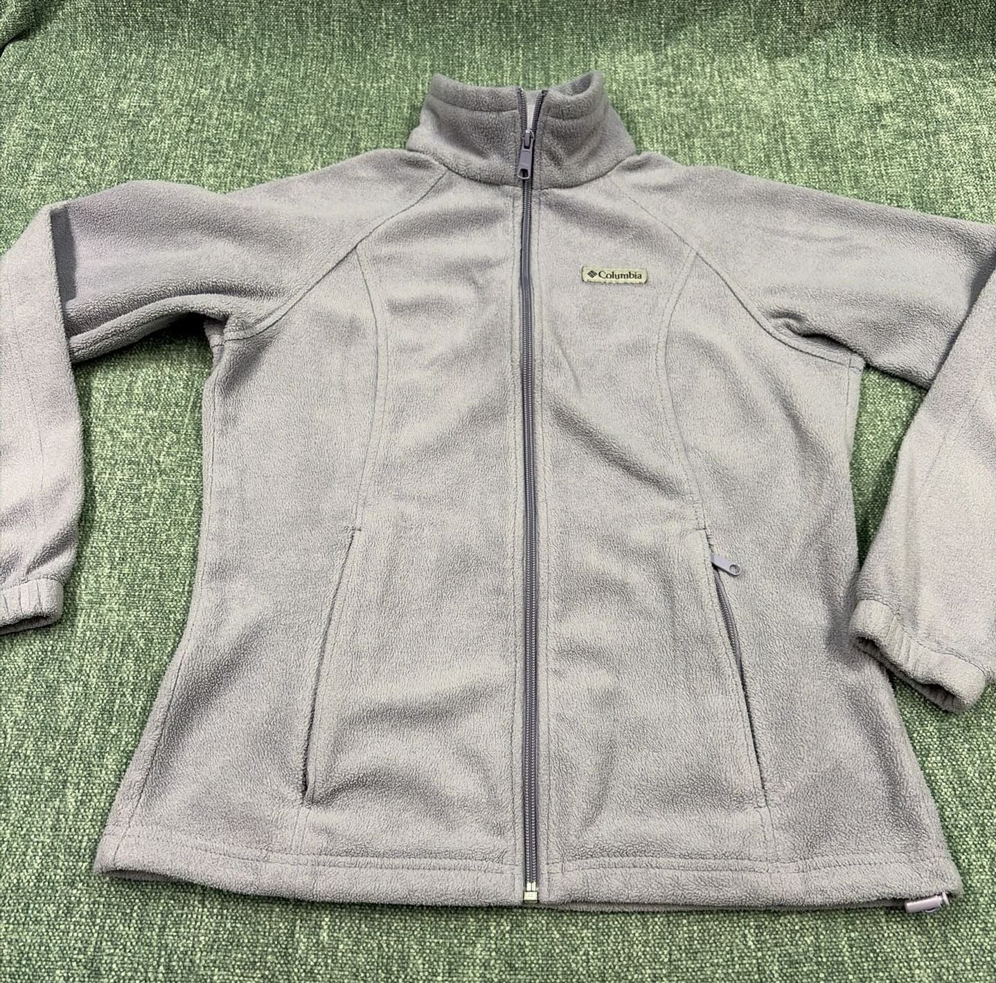 Columbia Benton Springs Full Zip Fleece Jacket Gray/Purple Women’s Small 2