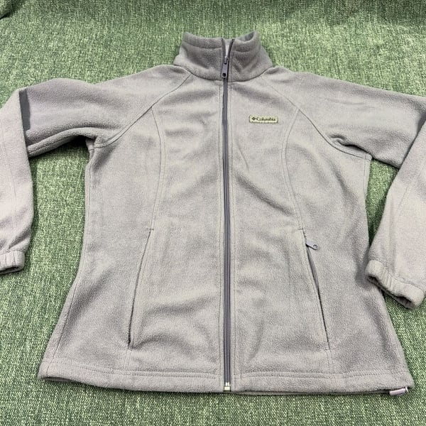 Columbia Benton Springs Full Zip Fleece Jacket Gray/Purple Women’s Small