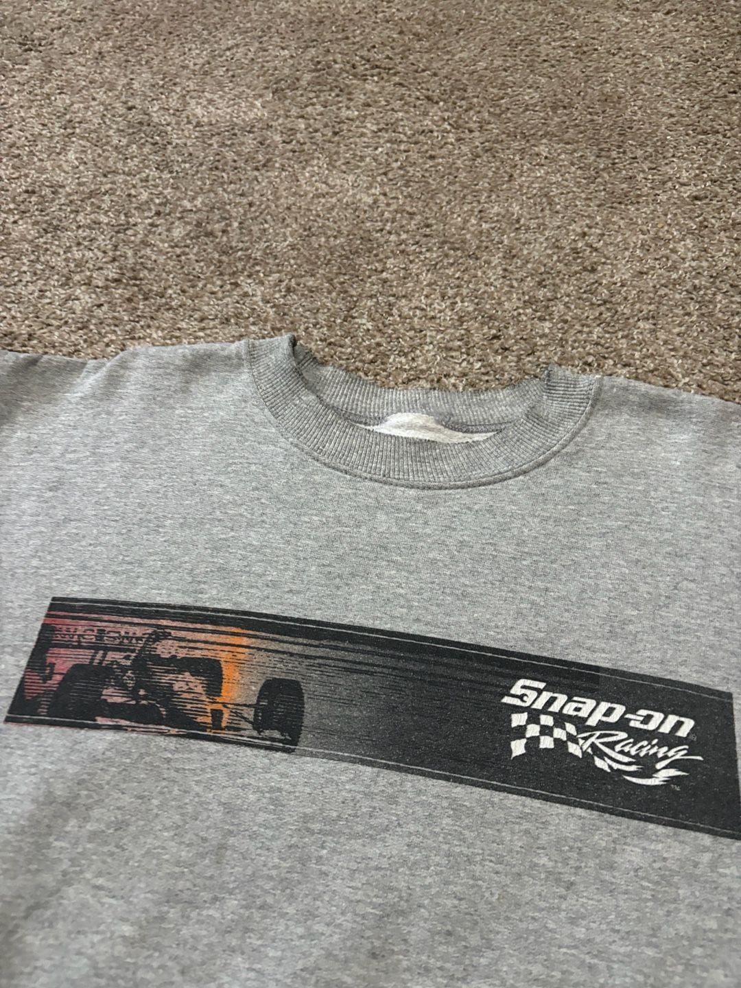 1990s Early 2000s Snap-On Racing Sweatshirt Crewneck Gray Vintage Formula 1 5